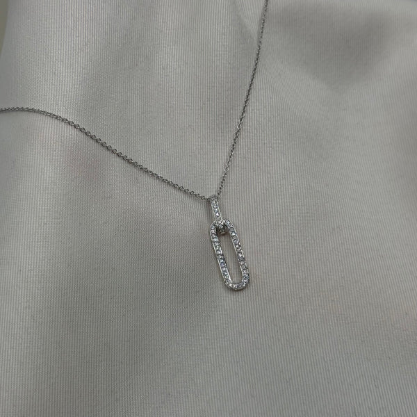 18ct White Gold And Diamond Pendant