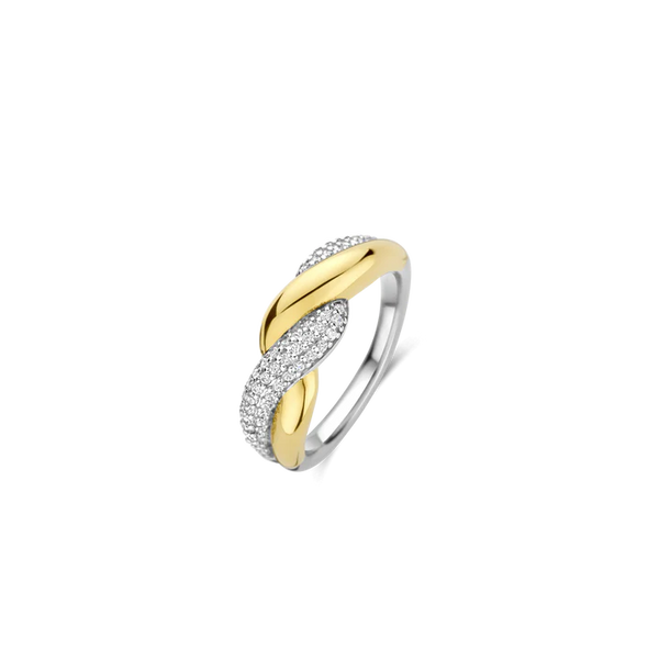 Ti Sento Silver Intertwined Band Ring