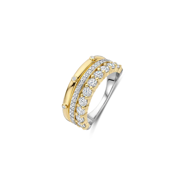 Ti Sento Gold Trio Stacked Ring