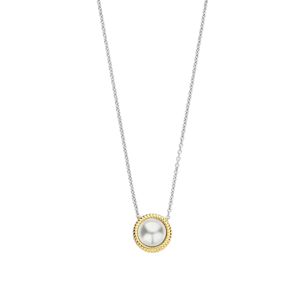 Ti Sento Gold Pearl Pendant Necklace