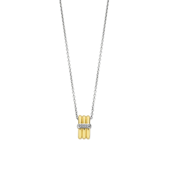 Ti Sento Gold Zirconia Pendant Necklace