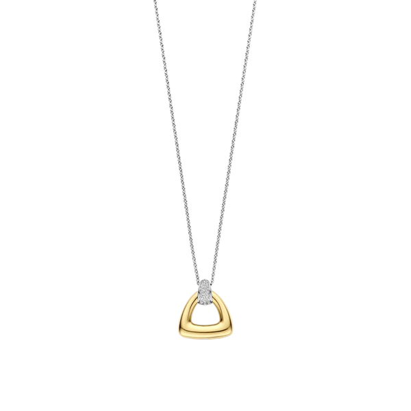 Ti Sento Gold Triangular Pendant Necklace