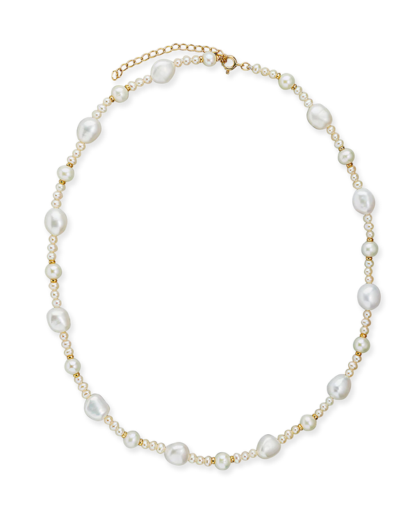 Laura Vann Gold Isobelle Baroque Pearl Necklace