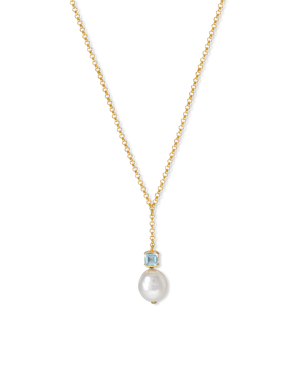 Laura Vann Gold Bella Baroque Pearl Necklace