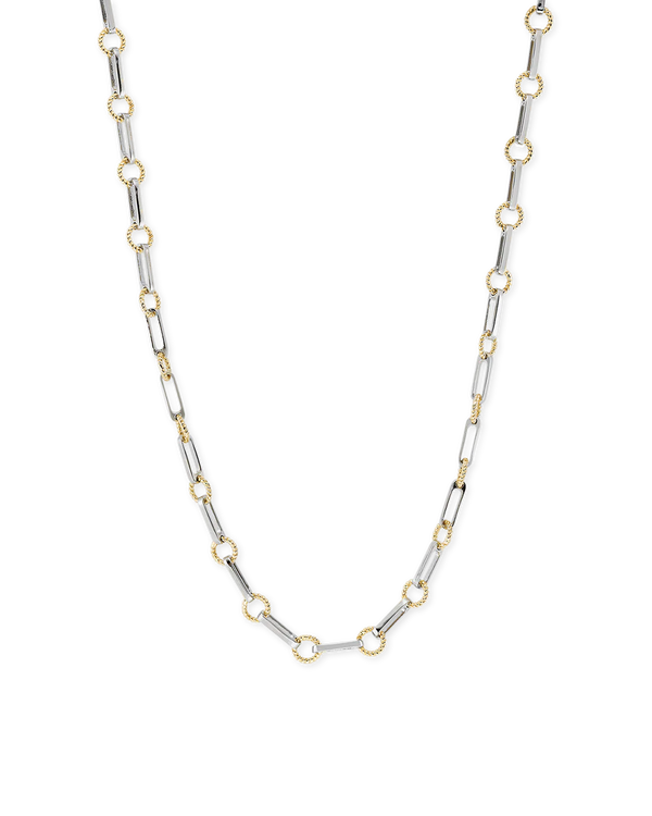 Laura Vann Silver Twisted Link Vintage Chain Necklace