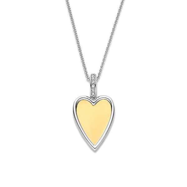 Ti Sento Gold Heart Pendant Necklace