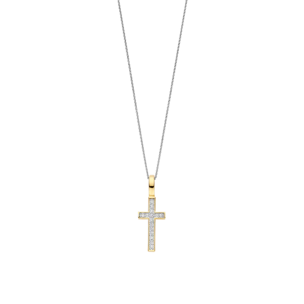 Ti Sento Gold Cross Pendant Necklace