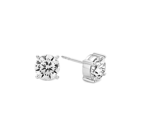 Ti Sento Silver Cubic Zirconia Stud Earrings