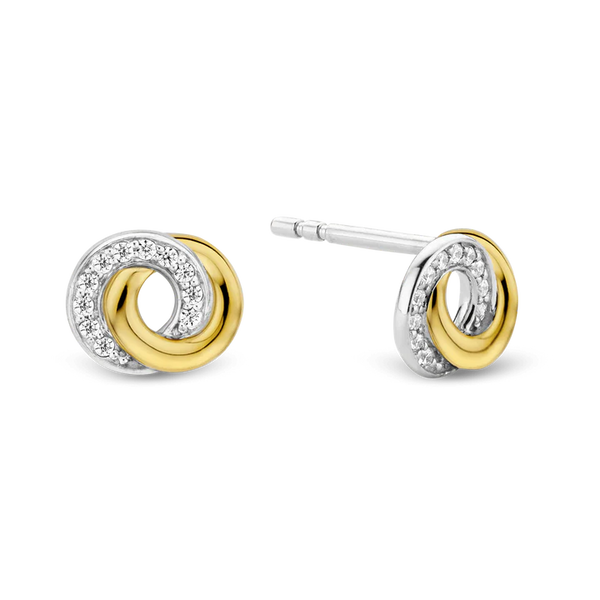 Ti Sento Mixed Metal Infinity Stud Earrings