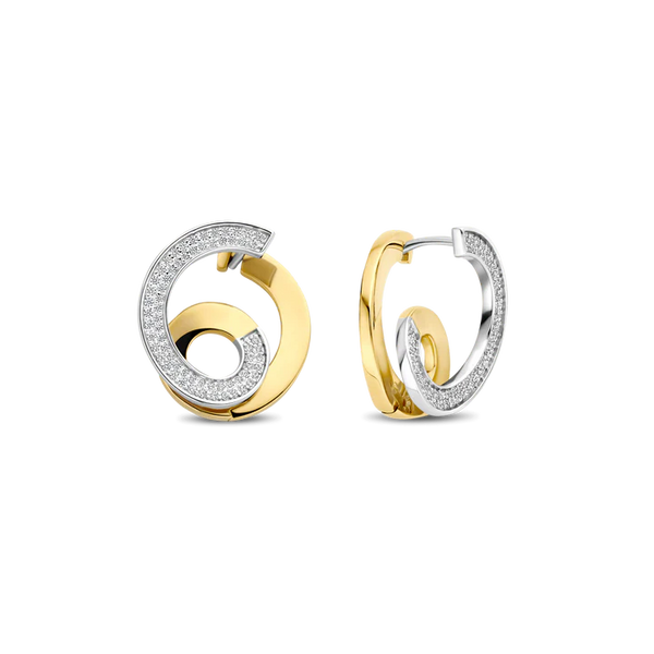 Ti Sento Mixed Metal Sculptural Earrings