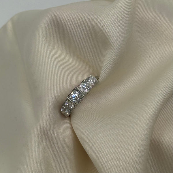 Platinum 5 Diamond Vintage Ring
