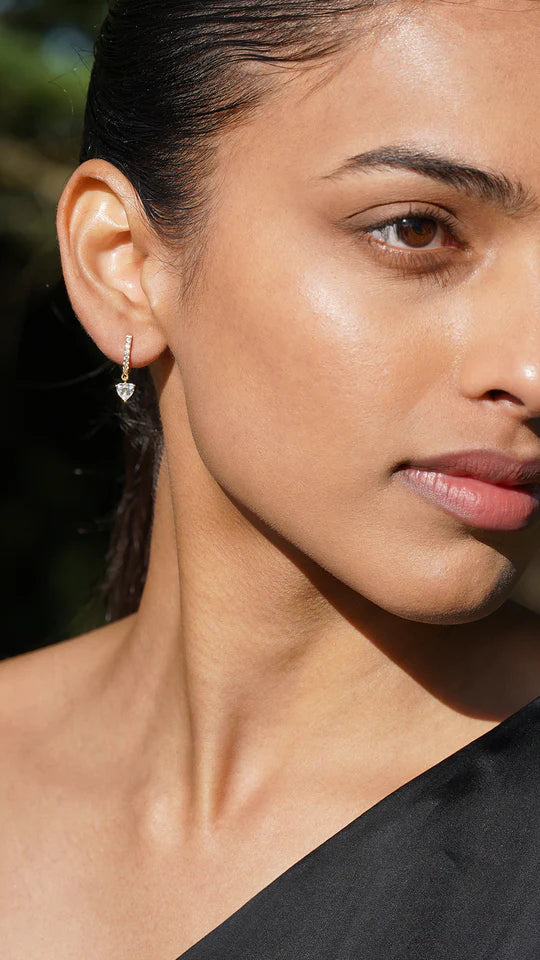 Carat London Gold Amare Heart Hoop Earrings