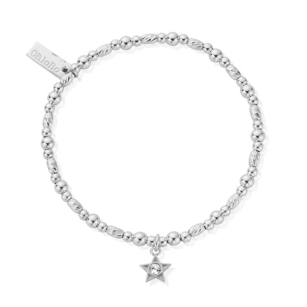 ChloBo Silver April Birthstone Bracelet