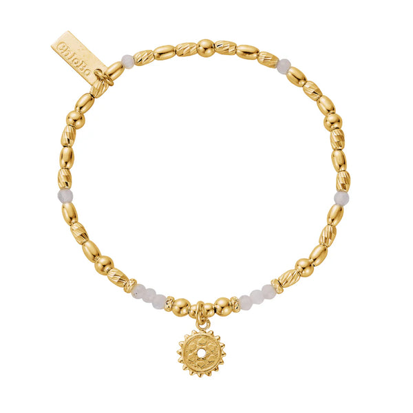 ChloBo Gold Moonstone Crown Chakra Bracelet