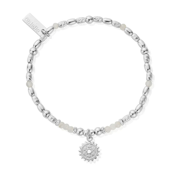 ChloBo Silver Moonstone Crown Chakra Bracelet
