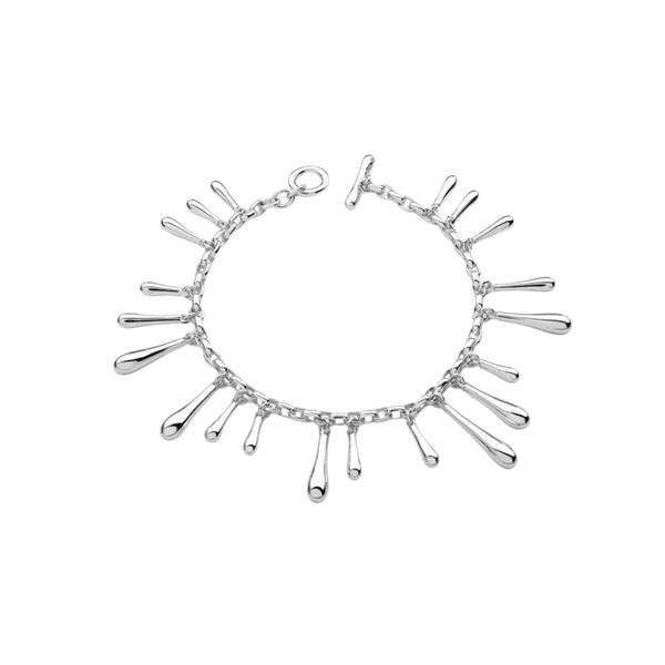 Lucy Q Silver Multi Drop Bracelet