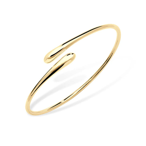 Lucy Q Gold Cross Open Drop Bangle
