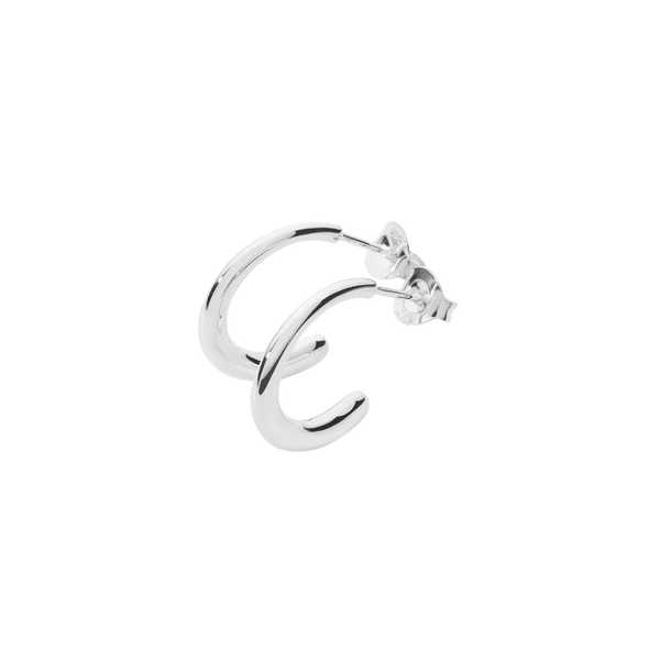 Lucy Q Silver Mini Drop Hoops