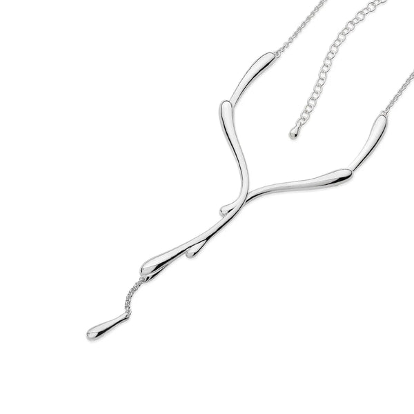 Lucy Q Silver Dripping Necklace - Classic Style