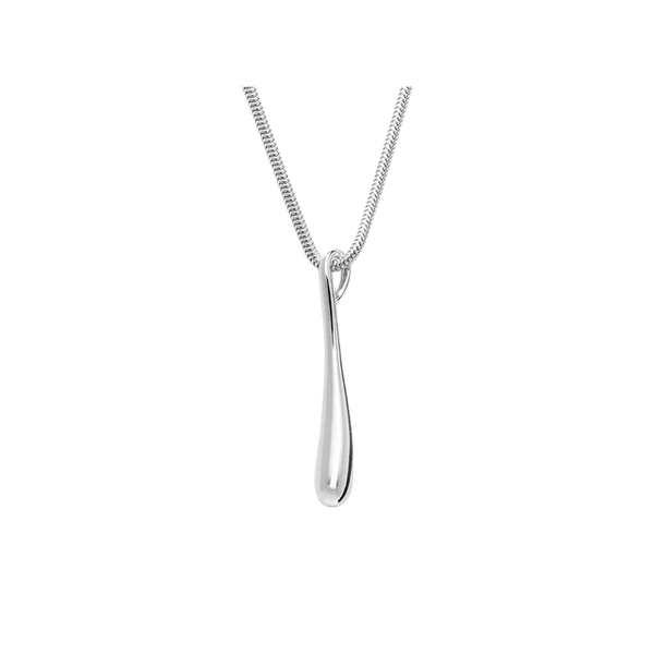 Lucy Q Silver Short Single Drop Necklace