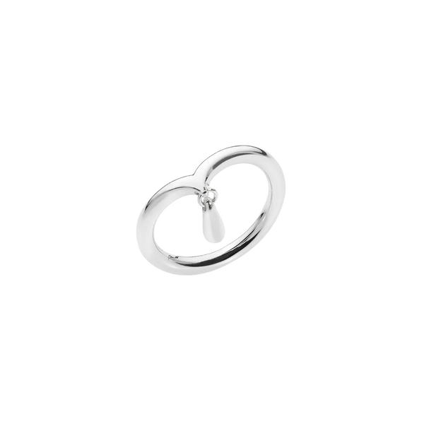 Lucy Q Silver Mini Drop Ring size K