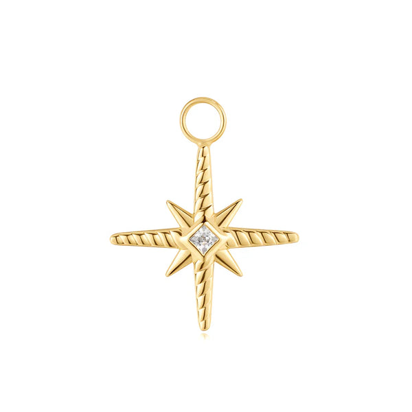 Ania Haie Gold Turquoise and Cubic Zirconia Star Charm