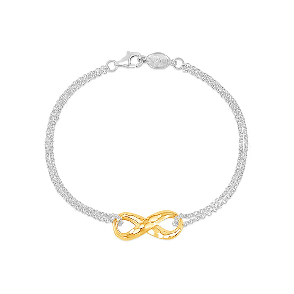Dower & Hall Mixed Metal Entwined Infinity Bracelet
