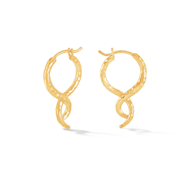 Dower & Hall Gold Entwined Small Double Twist Hoop Earrings