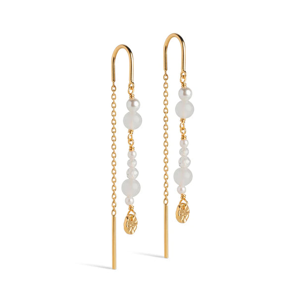 ENAMEL Copenhagen Gold White Pearl Sofia Earrings