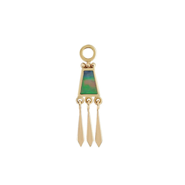 Metier 9ct Gold Abalone Tassel Plaque