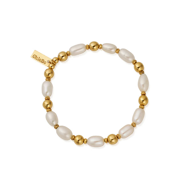 ChloBo Gold Ocean Freshwater Pearl Bracelet