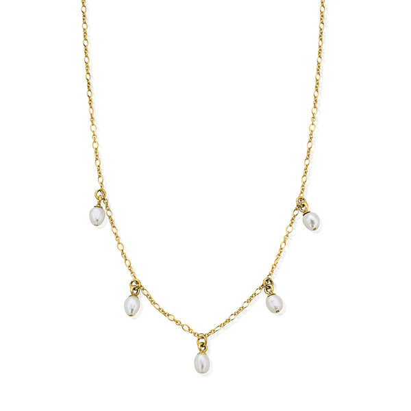 ChloBo Gold Ethereal Multi Freshwater Pearl Drop Necklace