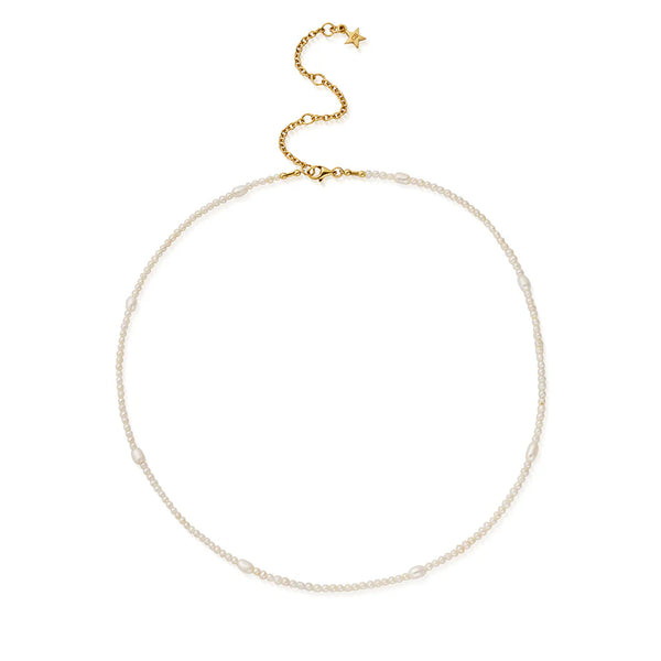 ChloBo Gold Tale of Tide Freshwater Pearl Necklace
