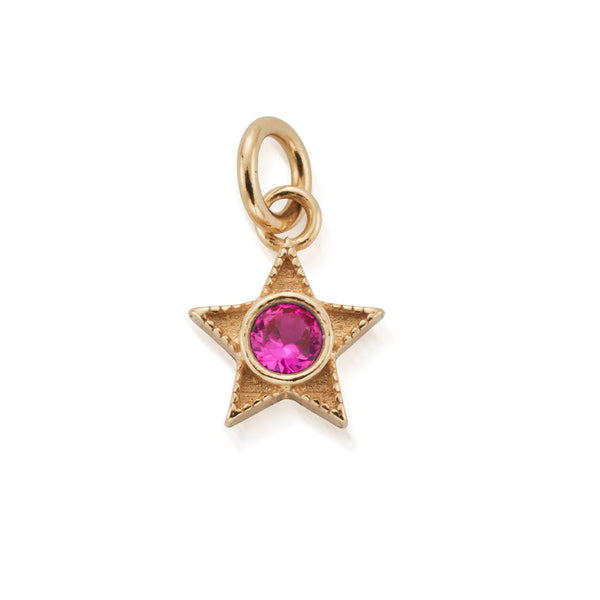 ChloBo Gold July Mini Star Birthstone Pendant Charm