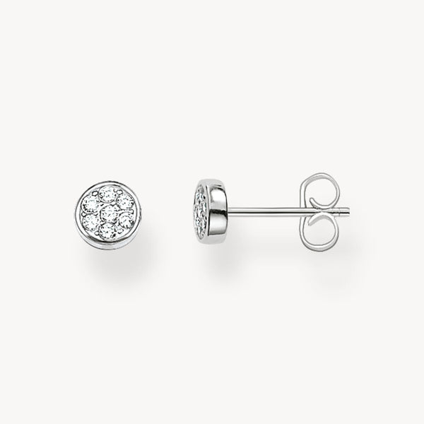 Thomas Sabo Silver Sparkling Circle Stud Earrings