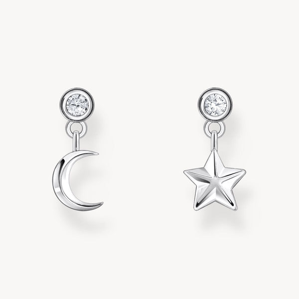 Thomas Sabo Silver Sun and Moon Stud Earrings