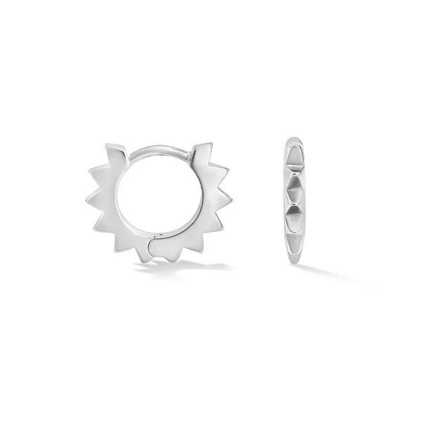 Dower & Hall Silver Star Huggie Hoops