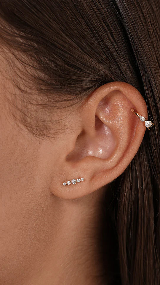 Carat London Silver Haru Stud Earring