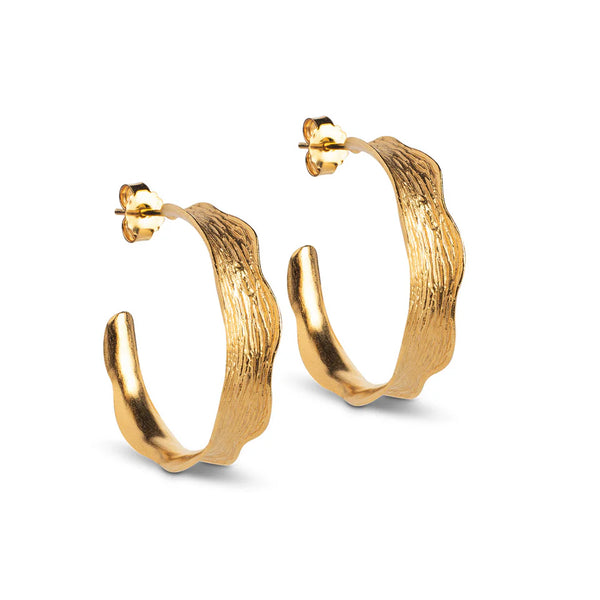 ENAMEL Copenhagen Large Gold Ane Hoop Earrings