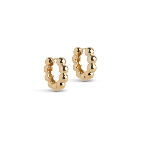 ENAMEL Copenhagen Gold Chunky Ball Hoop Earrings