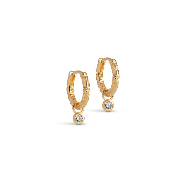 ENAMEL Copenhagen Gold Belle CZ Hoop Earrings