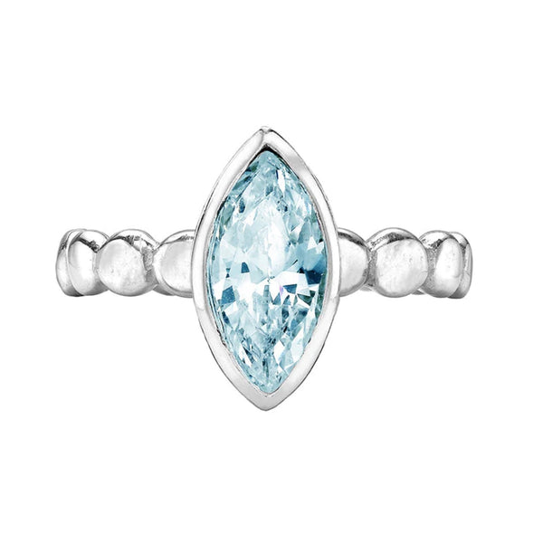 Dower & Hall Aquamarine Dewdrop Twinkle Ring