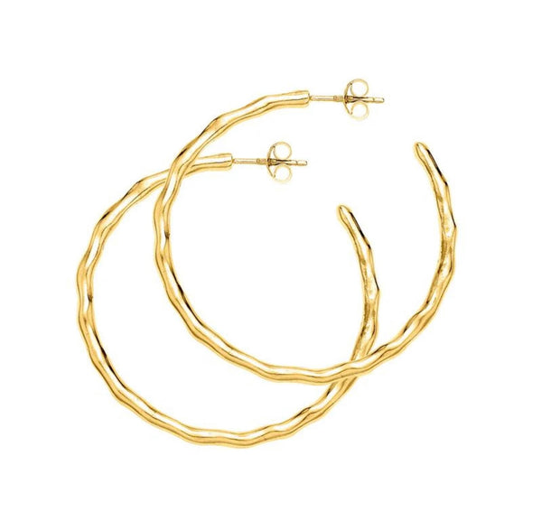 Dower & Hall Large Gold Waterfall Hoops