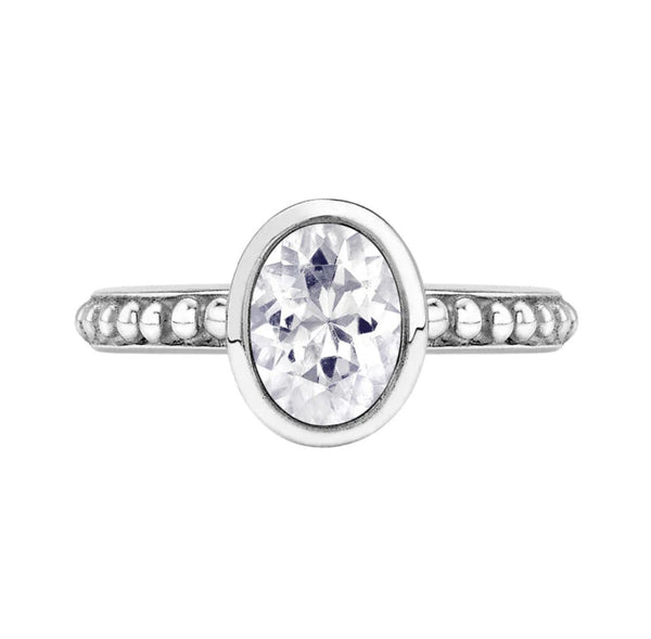 Dower & Hall Oval White Topaz Dotty Twinkle Ring