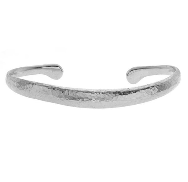 Dower & Hall Silver Curved Nomad Torque Bangle