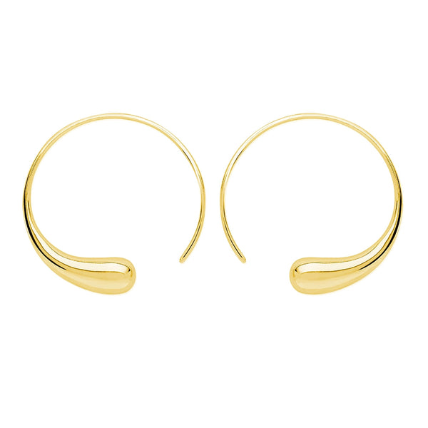 Lucy Q Gold Large Luna Hoop Earrings