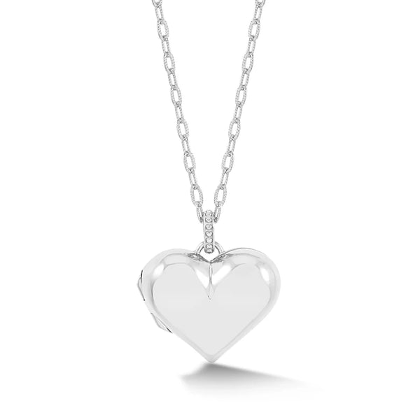 Dower & Hall Silver Treasured Heart Locket Necklace