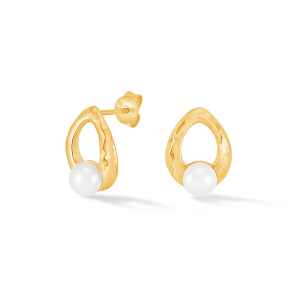 Dower & Hall Gold Waterfall Pearl Droplet Studs