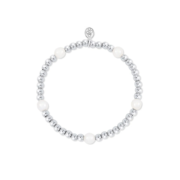 Dower & Hall Silver Aura Pearl Misanga Bracelet