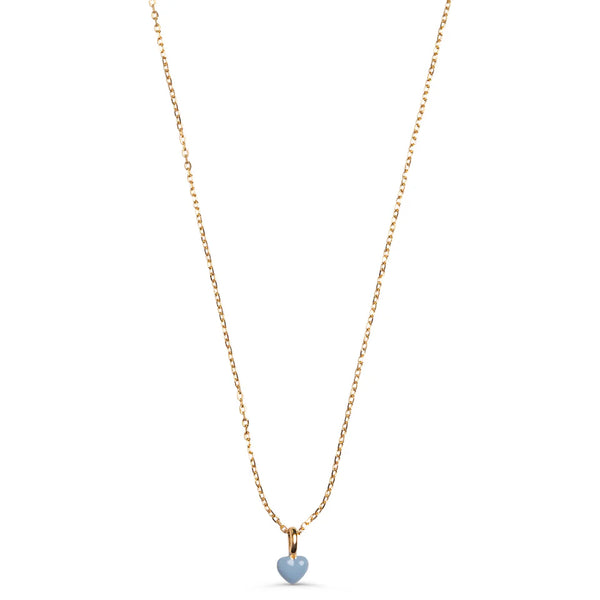 ENAMEL Copenhagen Gold Steel Blue Amore Necklace